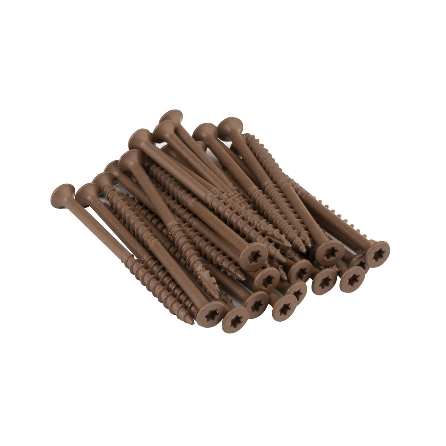 Deck Screws Alloy Steel Brown Ruspert 8 x 2 1/2 inch 250 Count for Exterior Wood