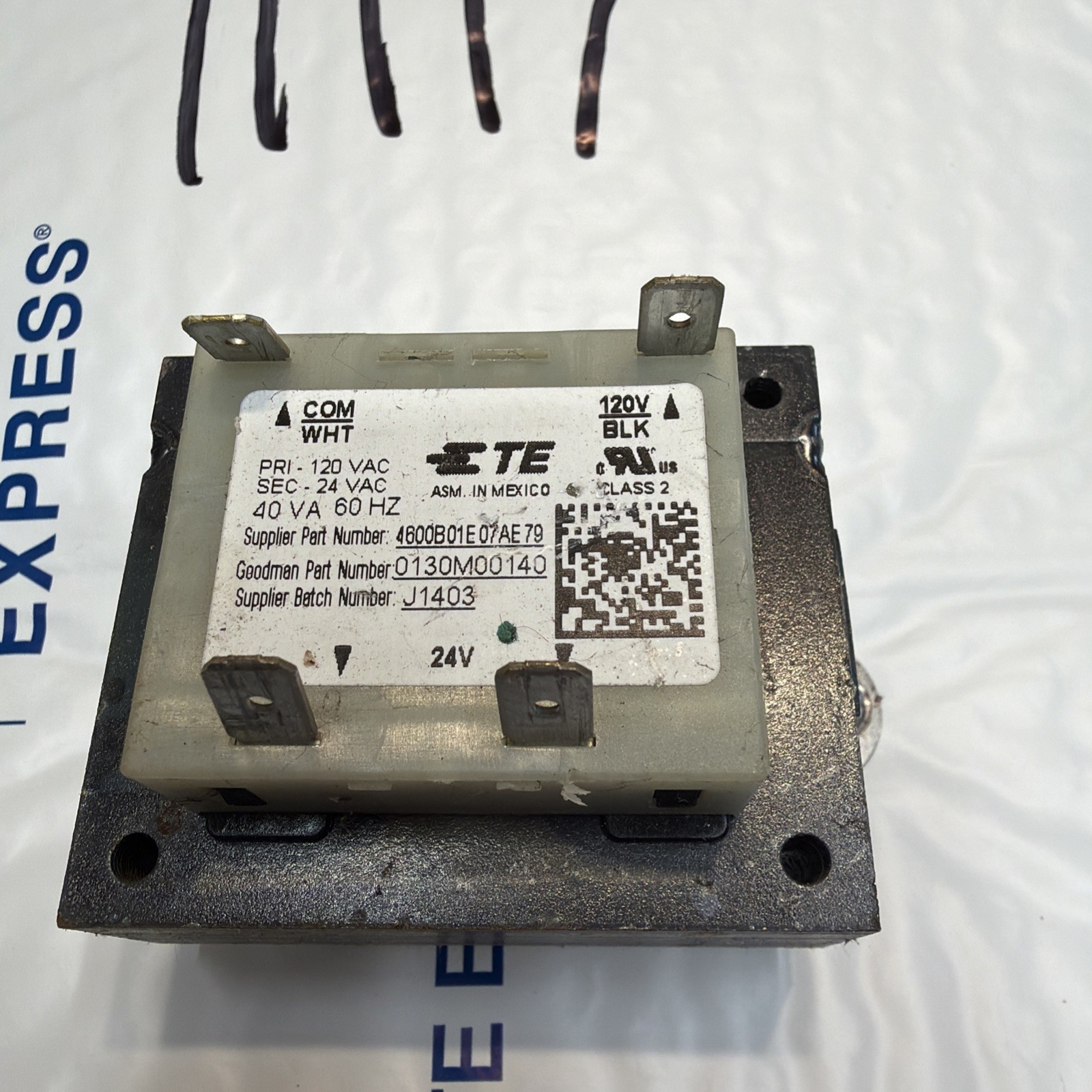 Goodman 0130M00140 120V To 24V 40VA Transformer 4600B1E07AE79