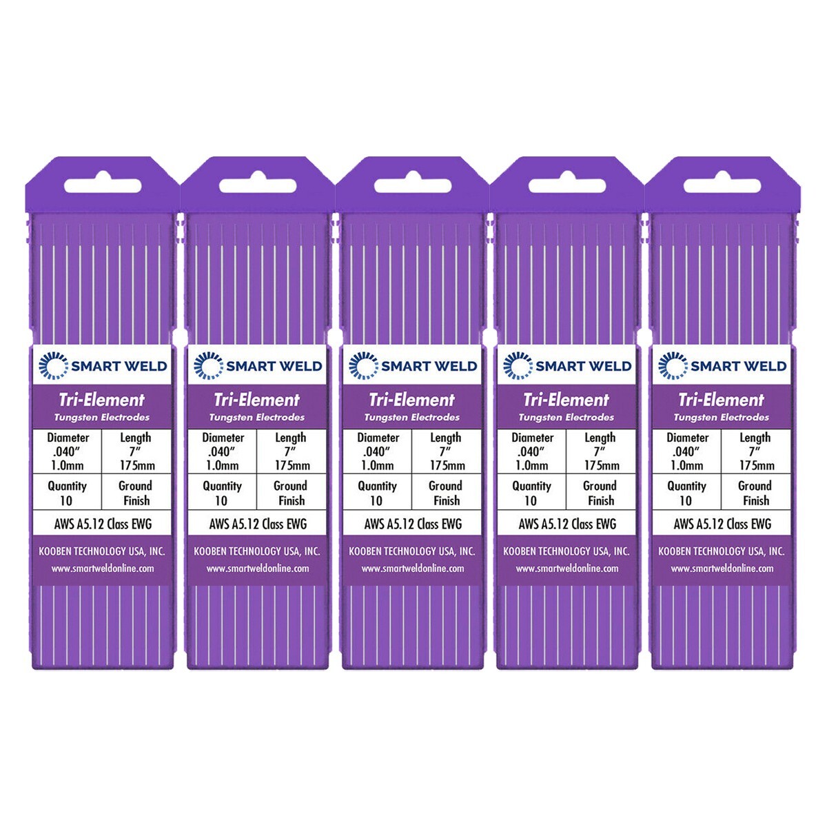 Purple TIG Welding Tungsten Electrode .040″ (50 pack, EWG, Comparable with E3)