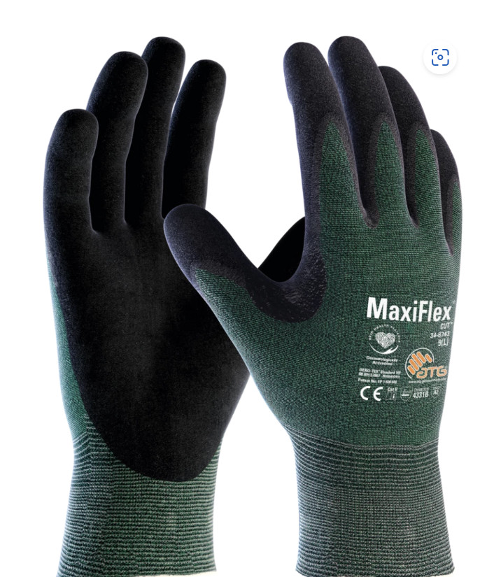 3 PR 34-844 MaxiFlex Nitrile Grip Foam Coated PROTECTIVE WORK GLOVES