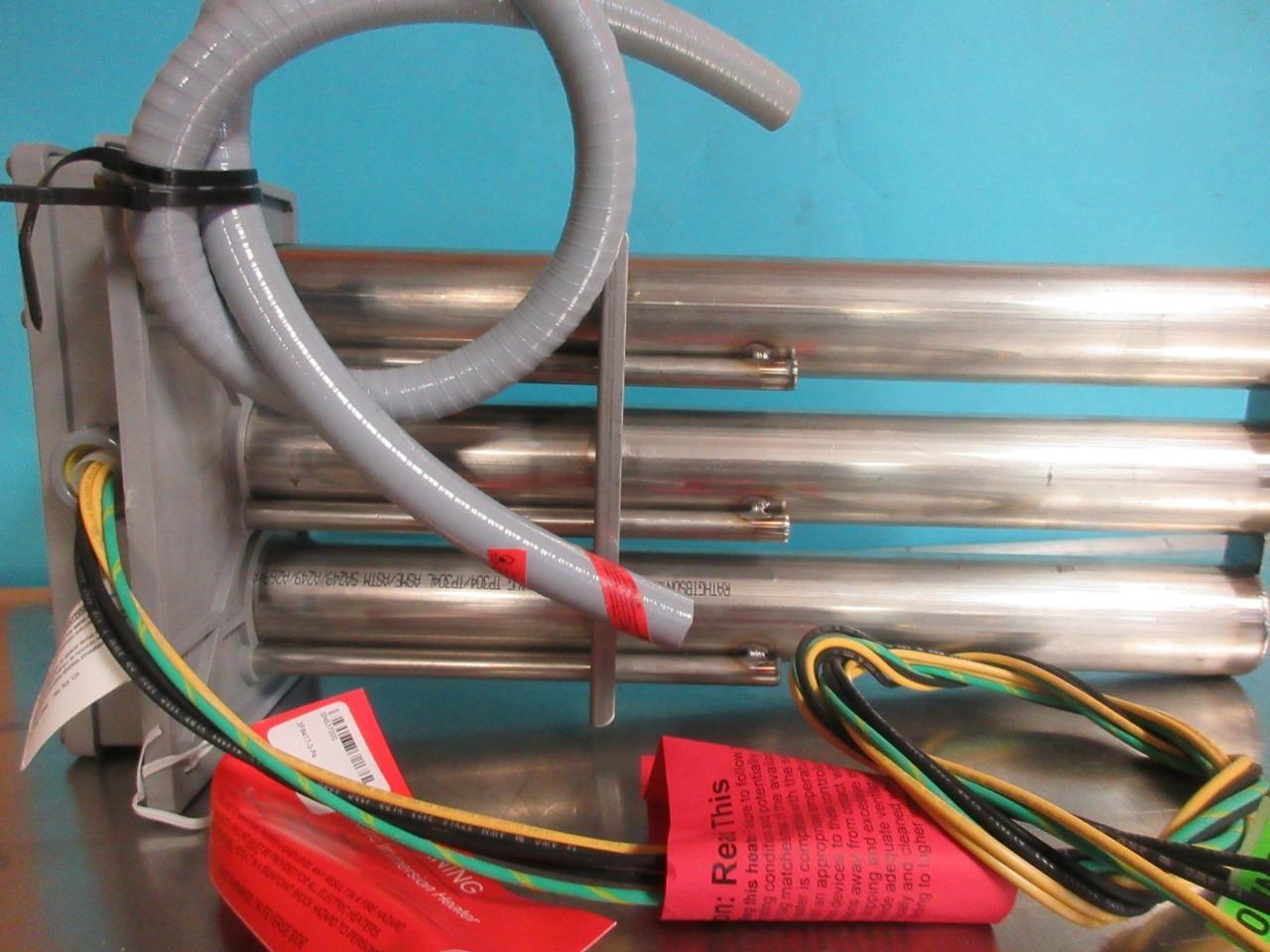 NEW PROCESS TECHNOLOGY 3F6417-3-P4 6000W 480V 7.2 A TRIPLE TUBE OVER SIDE HEATER