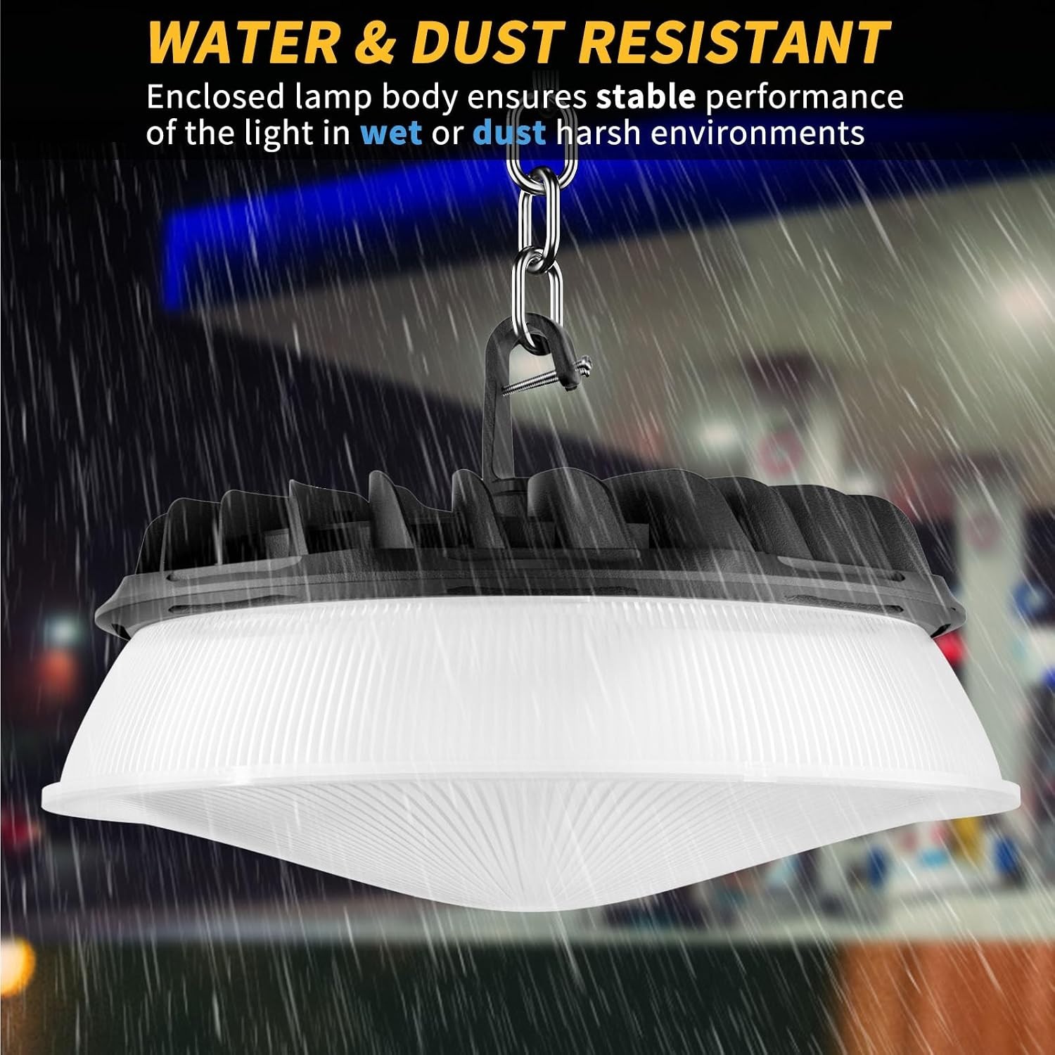 6 Pack Commercial 155W UFO LED High Bay Light, Super Bright 22,500lm, Waterproof