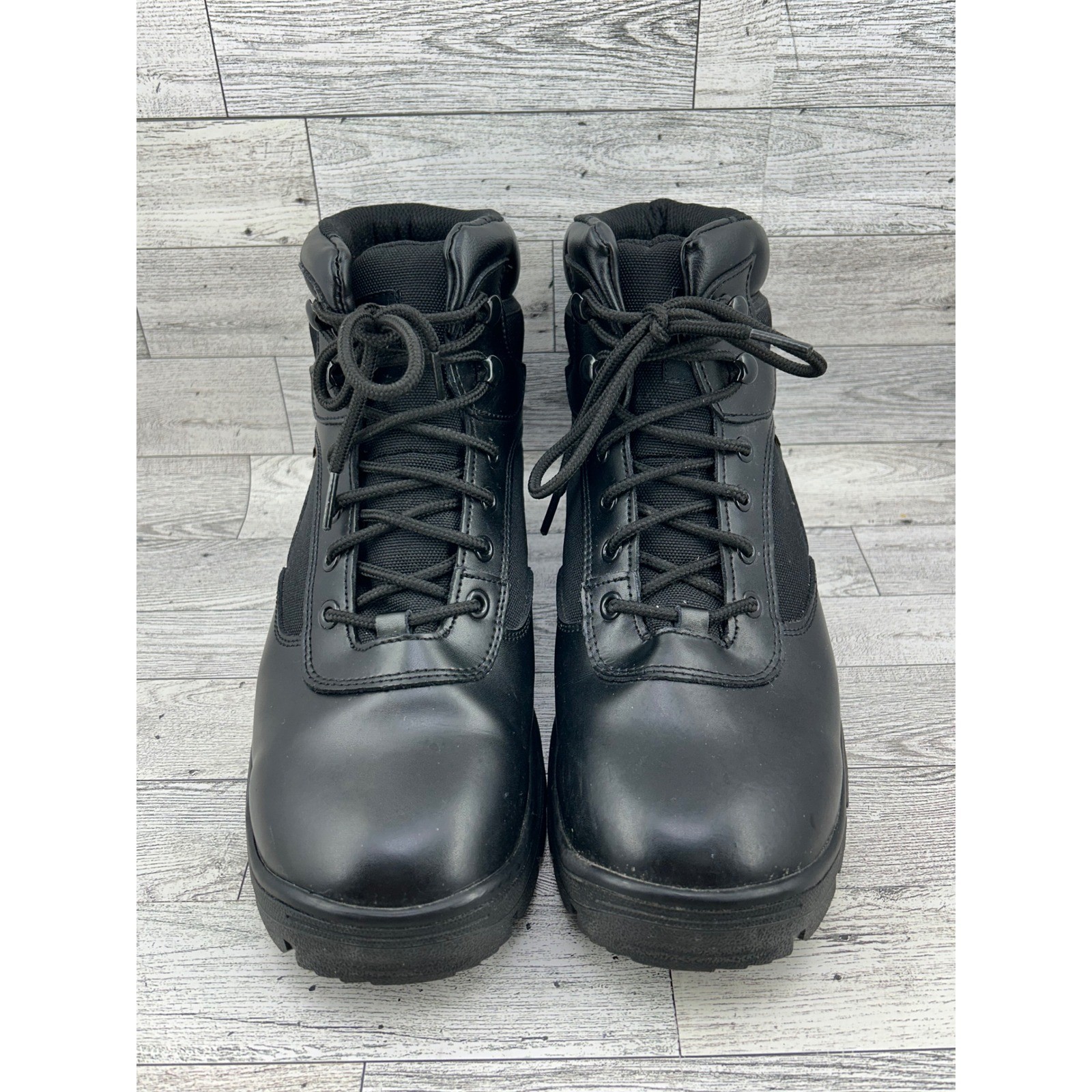 Skechers Work Waterproof EH Boots Men’s Size 9 Black Leather Lace Up HydroGuard