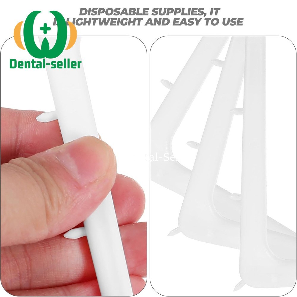 5Pc Dental Autoclavable Plastic Rubber Dam Frame Holder U Shape Instrument White