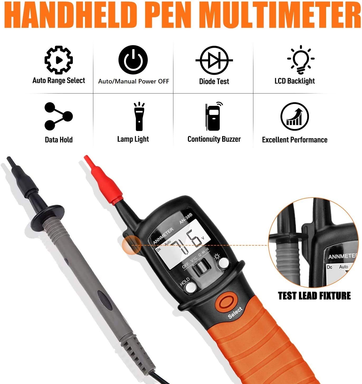Pen Voltmeter Multimeter 600v Ac/dc Voltage Tester Resistance 20mฮ Ohm Meter Ele