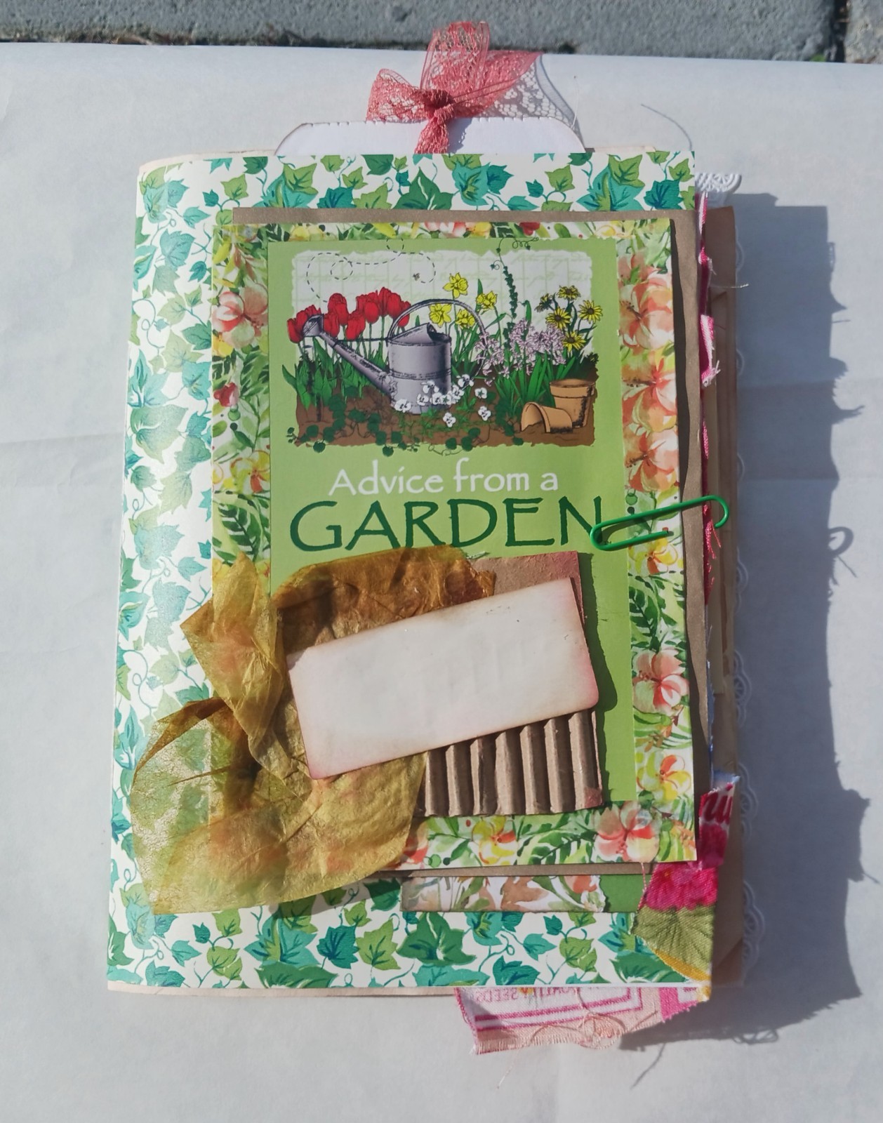 Garden Themed Junk Journal Soft Cover 50 pages