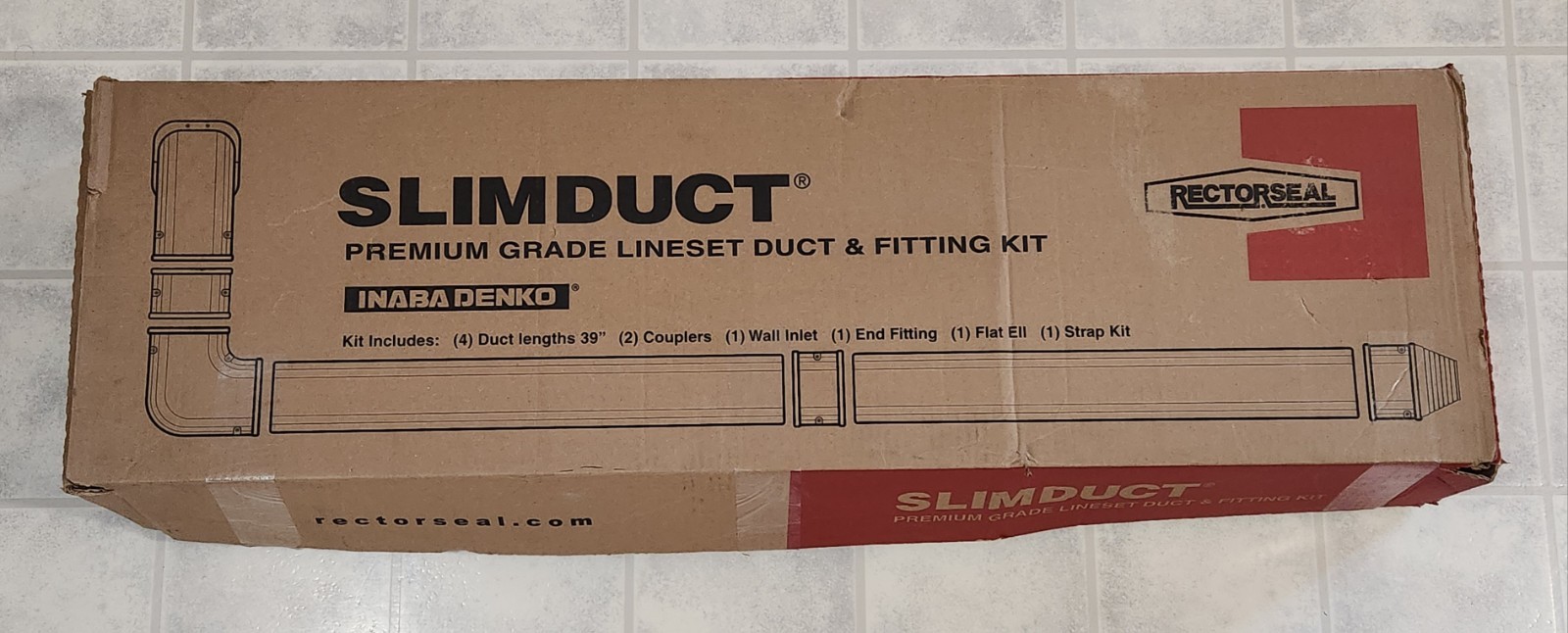 RectorSeal 85105 Slimduct SD-100-W White Premium Lineset Duct and Fitting Kit