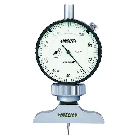 Insize 2341-E1 Dial Depth Gage, Base Length: 3 In