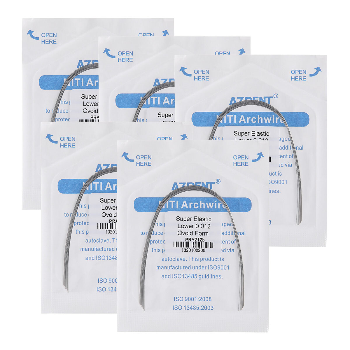 Dental Orthodontic Super Elastic Niti Round Arch Wires Ovoid Nature Form AZDENT