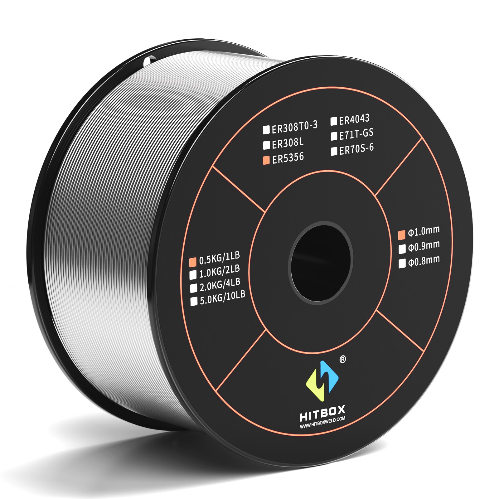 0.5kg 1.0mm ER5356 Solid Wire MIG Welding Wire Aluminium Magnesium Alloy Gas US