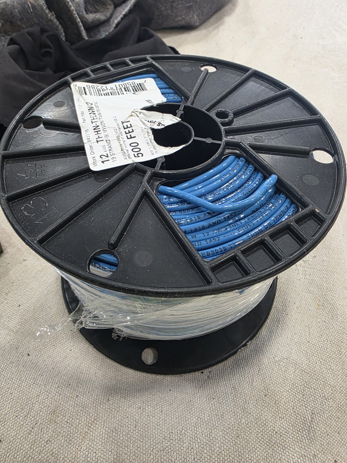 THHN Stranded Cu, 12 AWG, Blue, 500 ft. Free Shipping