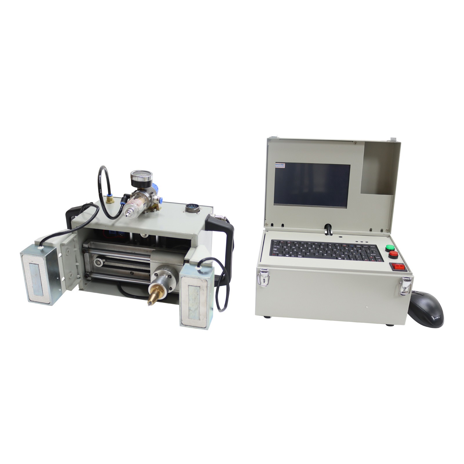 5.1×1.9 in Single Chip Pneumatic Handheld Dot Peen Marker Metal Engraver Coding