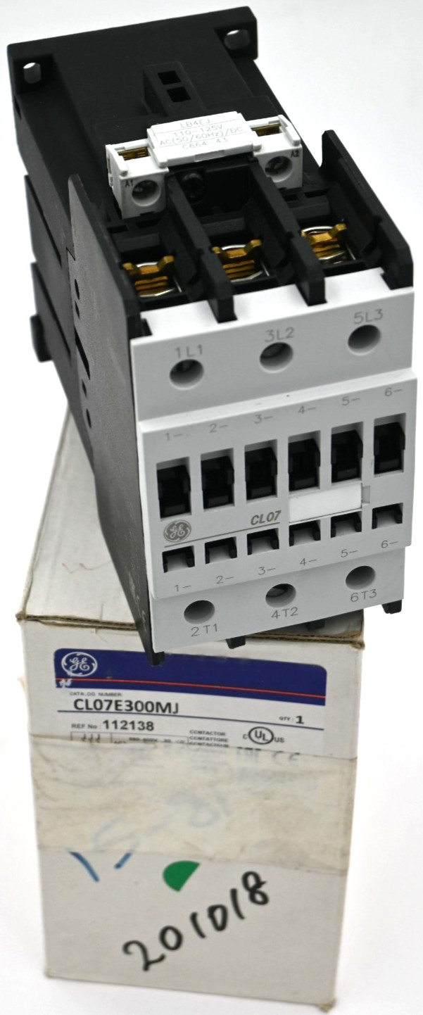 GE /General Electric CL07E300M Contactor with LB4EJ 110-125V 50/60hz/DC