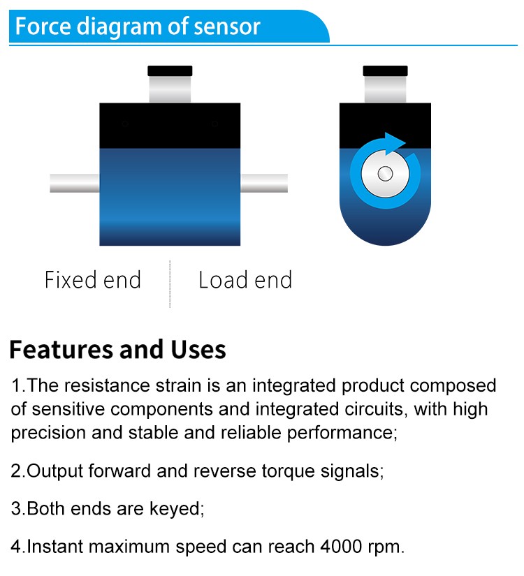 DAYSENSOR Rotary Torque Sensor for Dynamic Torque Measurement ,0.1% FS Accuracy
