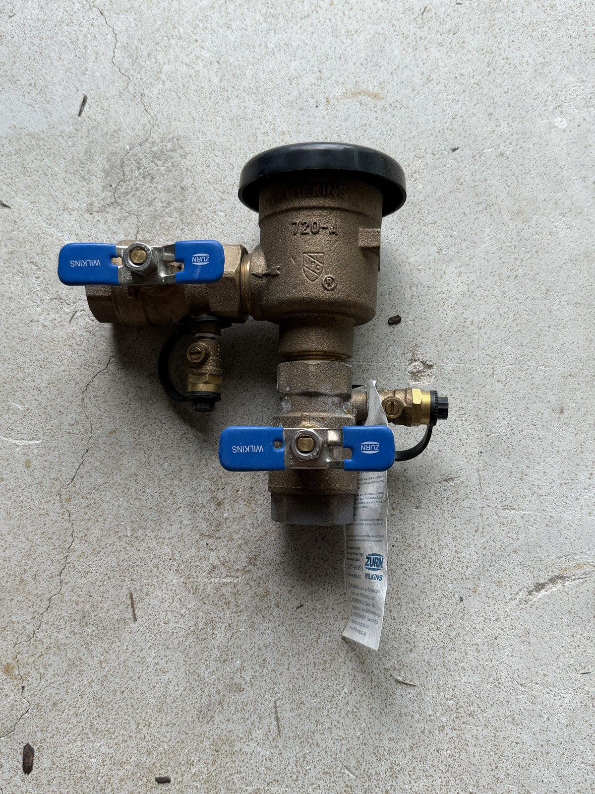 Zurn Wilkins 1-720A 1″ 720A Pressure Vacuum Breaker Assembly
