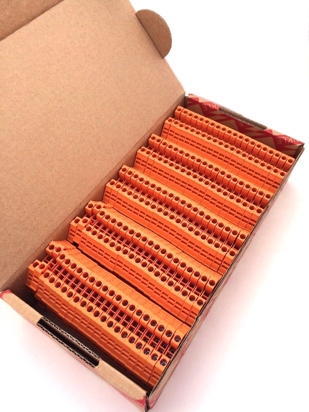 DIN Rail Terminal Blocks 100 Quantity DK2.5N-OR Orange Dinkle 12AWG 20A 600V