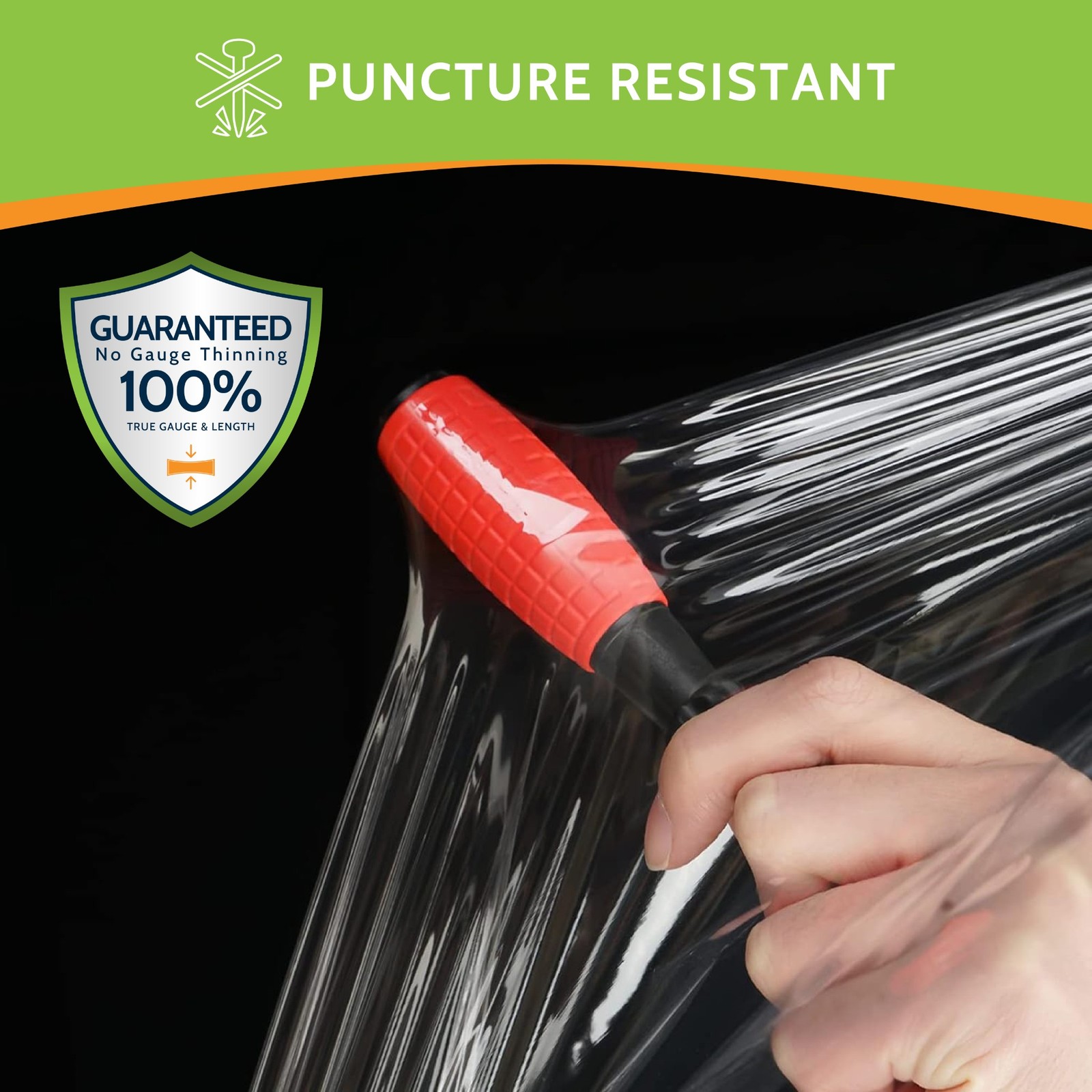 4 Rolls 18″ x 1500′ Pallet Cast Stretch Hand Shrink Film Wrap (80 Gauge) Clear