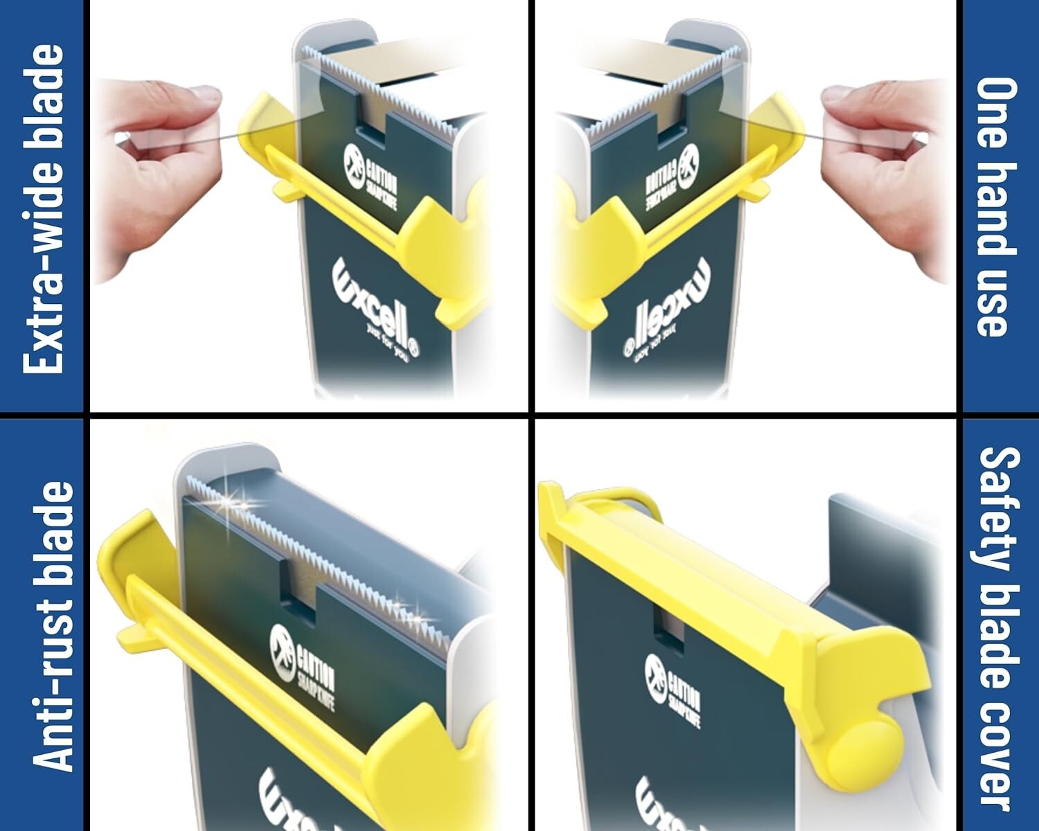 Excell Heavy Duty Steel Desk Tape Dispenser (2″ Wide) Suction Cup Base