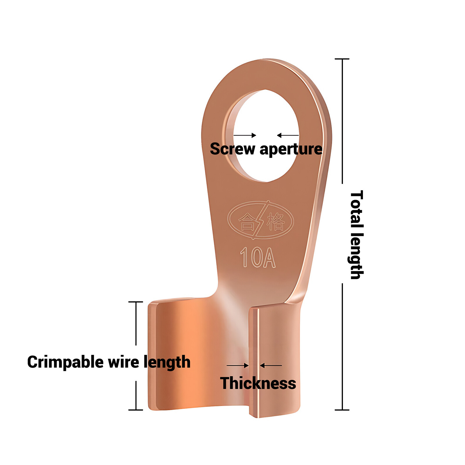 Open Cable Lugs Copper Ring Terminal Electrical Wire Crimp Connectors OT 3-1000A