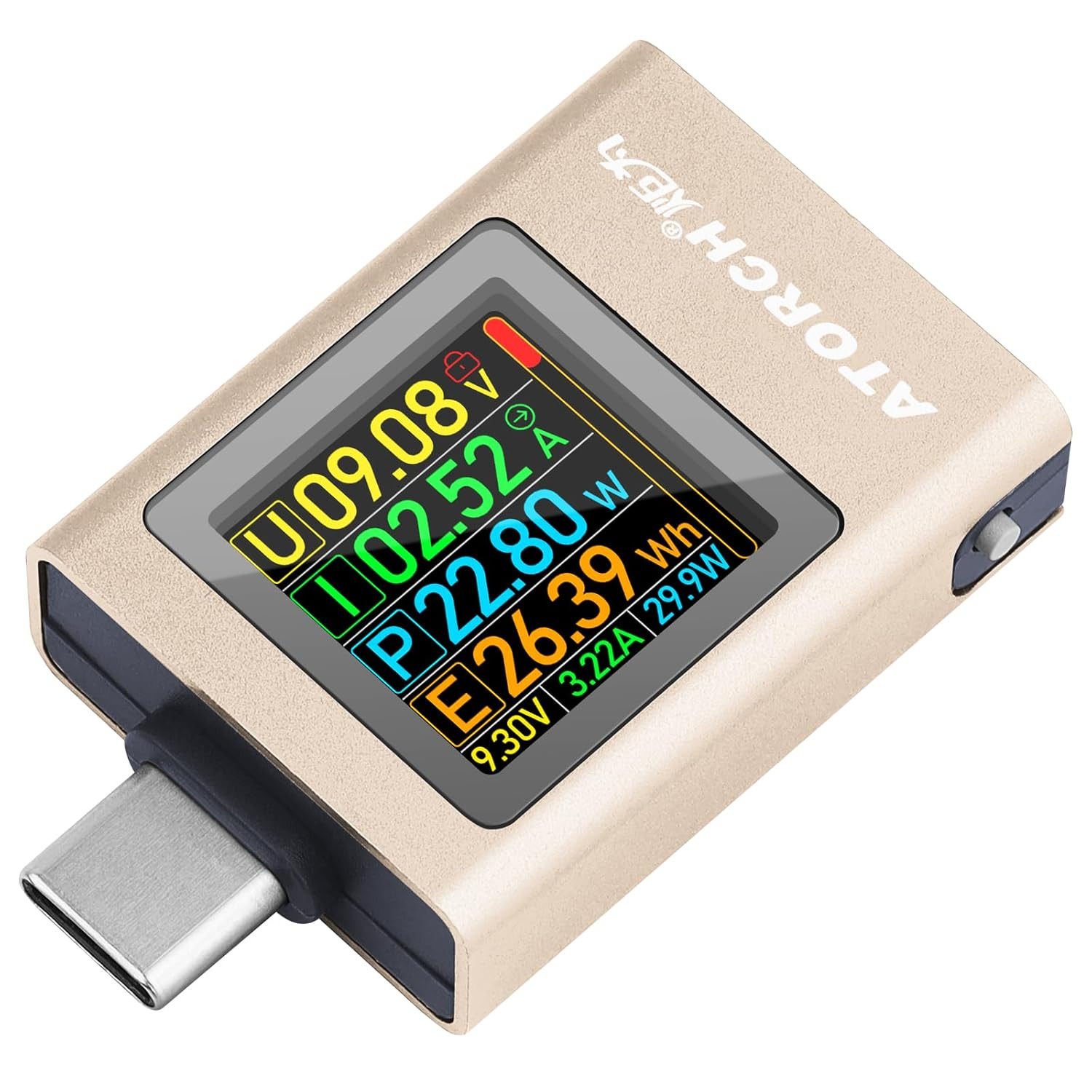 USB C Power Meter Tester, Multimeter 4.5-50V 0-12A Two-Way Measurement Gravity S