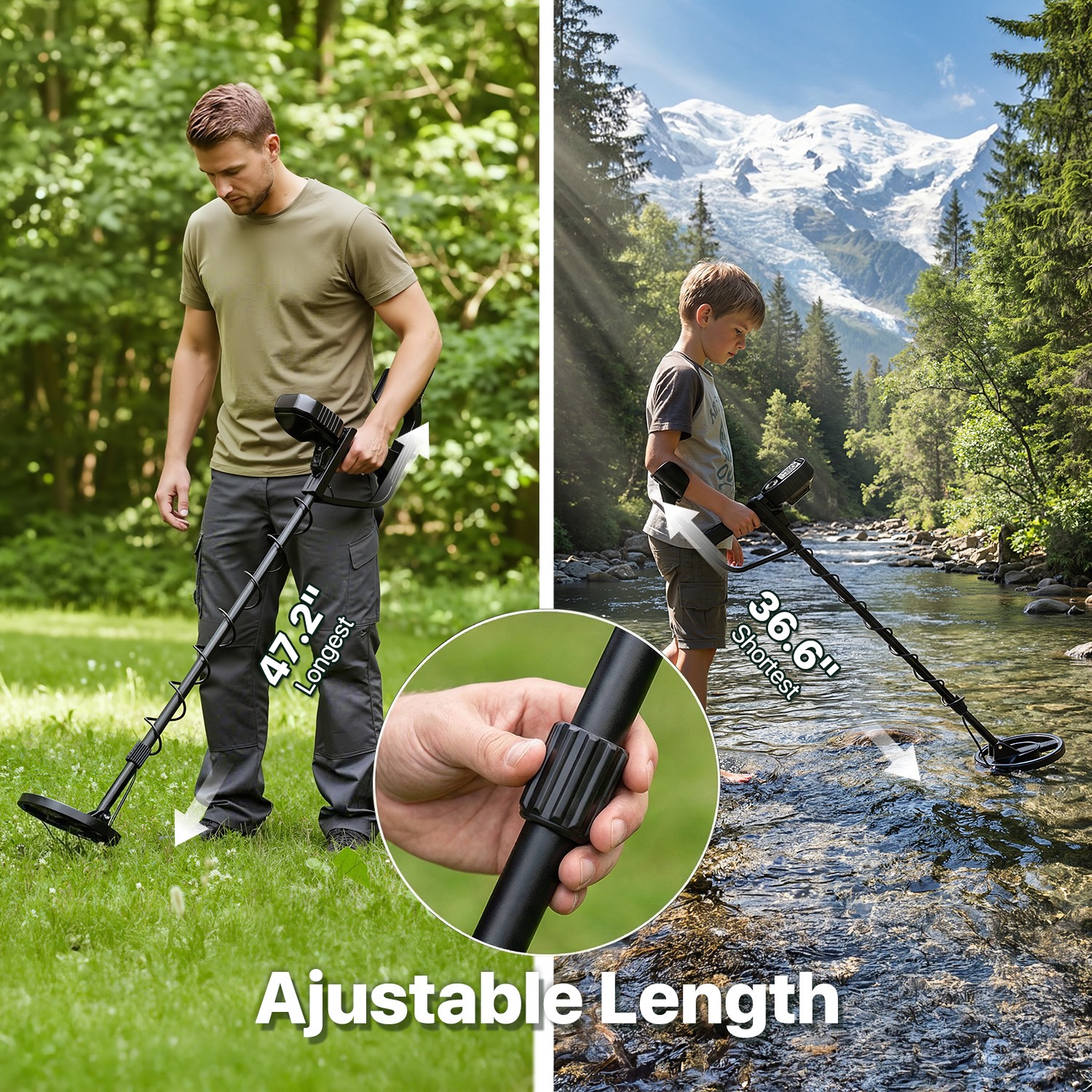 Metal Detector for Adults Professional, Pinpoint Metal Detector with LCD Disp…