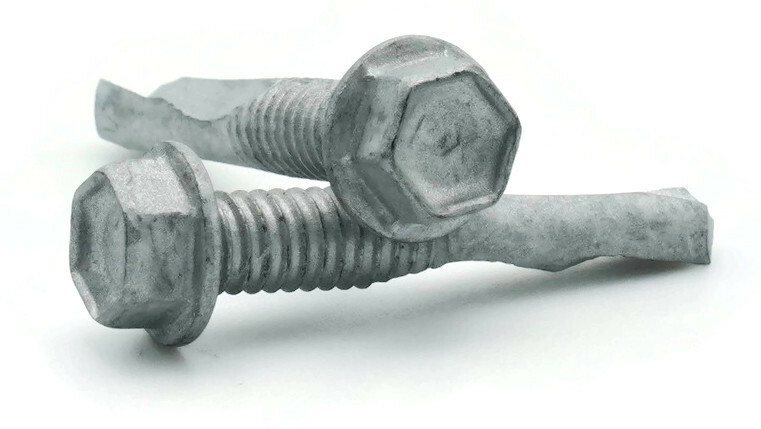 1/4″-28 Hex Washer Head Self Drilling Screws TEK-5 Climaseal – All Length & Qtys