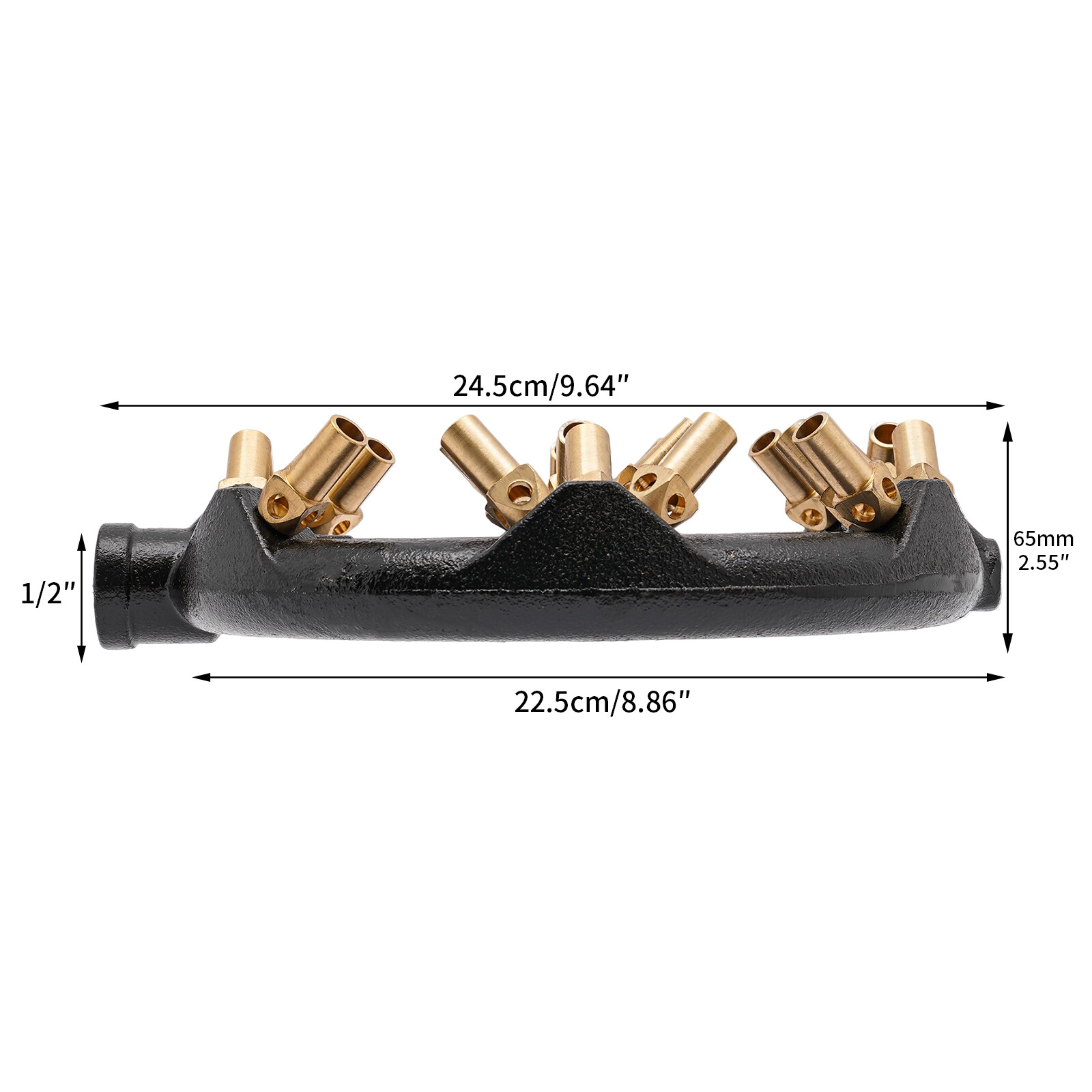 Jet Burner with 23 Heads Tips of Natural Gas Intake Chinese Wok Range Pot 65mm