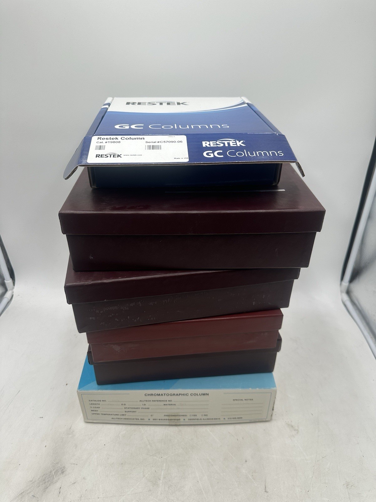 Variety Lot Of Hewlett Packard, Restek, Alltech, Supelco GC Columns- AS IS
