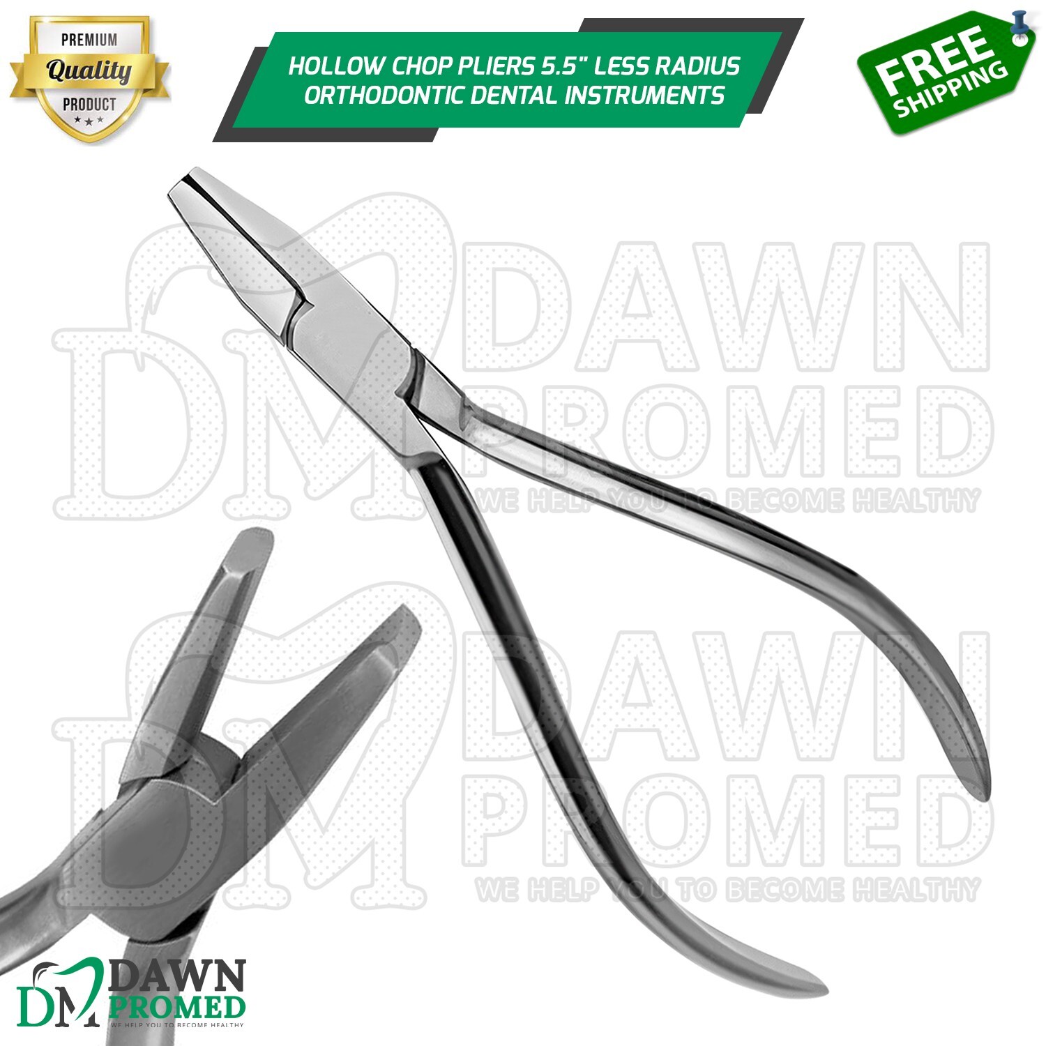 Hollow Chop Pliers 5.5″ Less Radius Orthodontic Dental Instruments German Grade