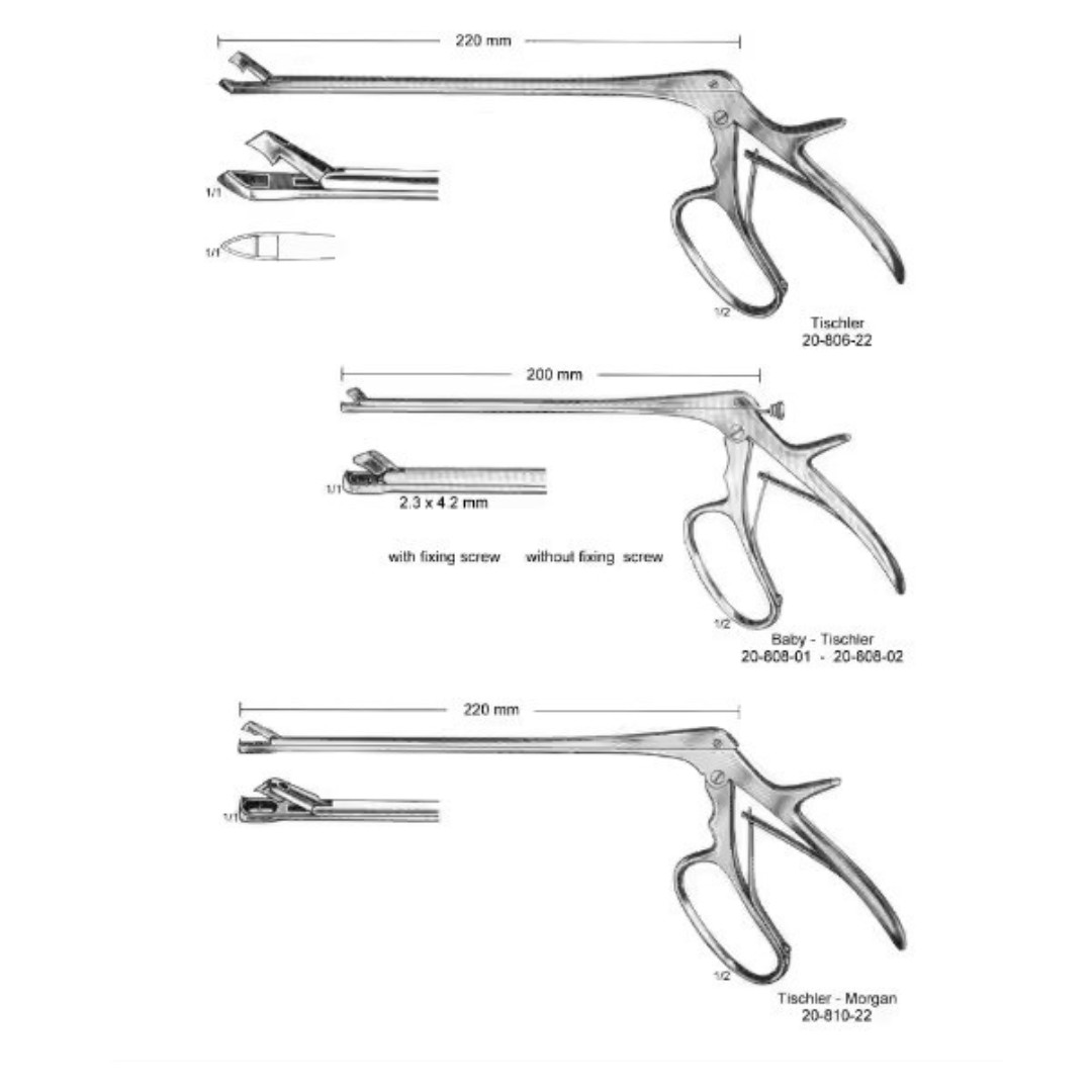 Tischler Cervical Biopsy Forceps – 25cm Gold Handle Surgical Instrument
