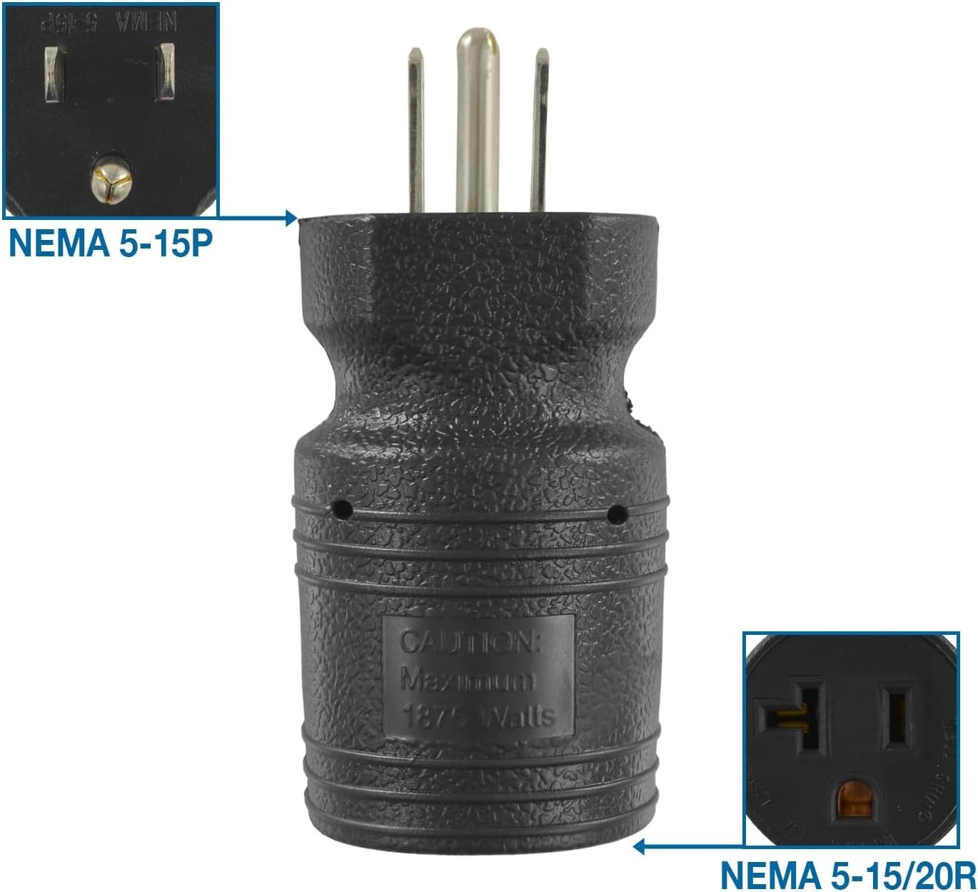 Conntek 30129 15A to 15/20A Plug Adapter