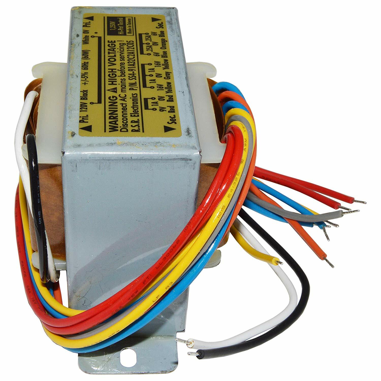 Multi-Tap Power Transformer, 32 VCT@ 1A / 12 VCT @ 0.25A / 9VCT @ 1A