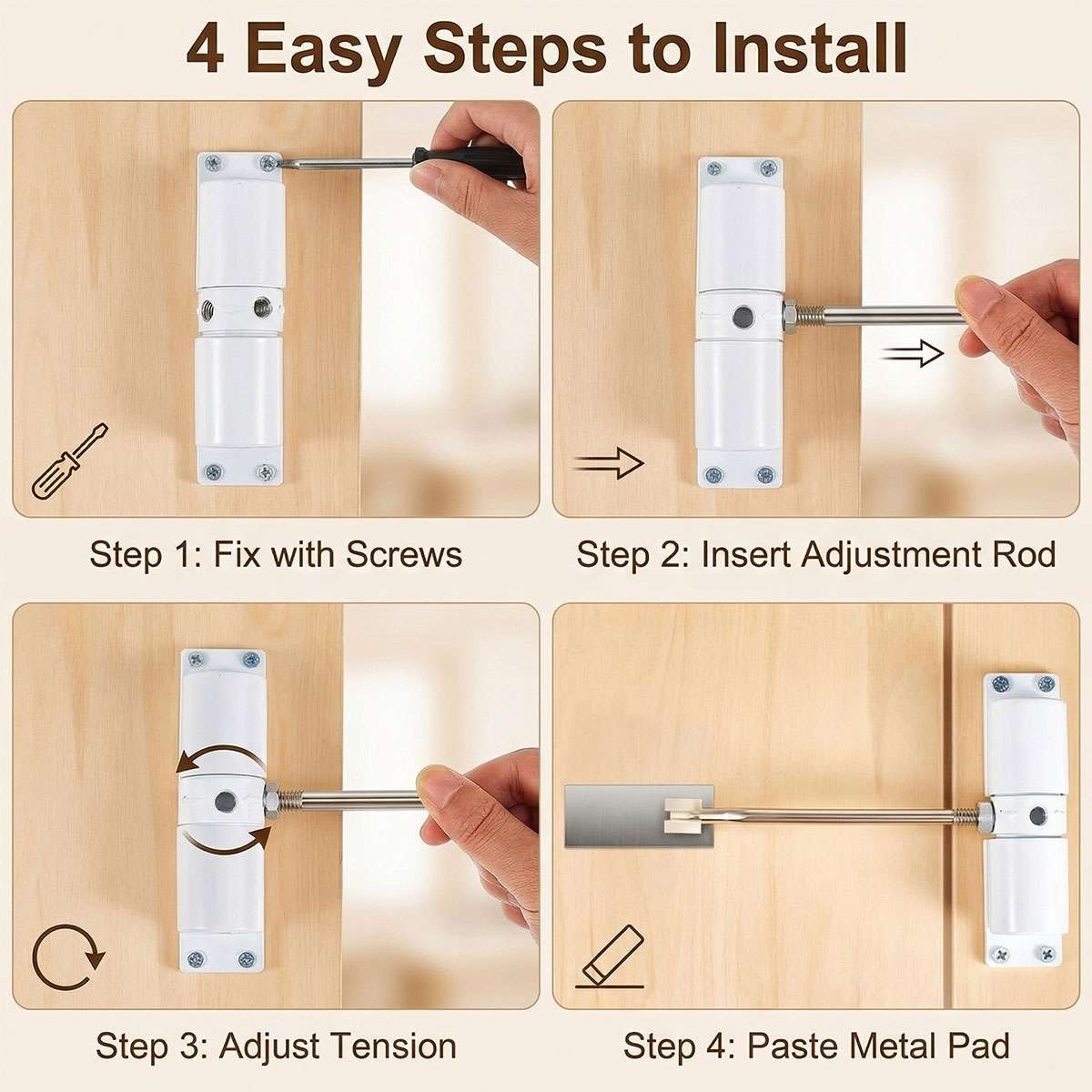 Automatic Door Closer Safety Spring Door CloserDoor Closer for Door Self new