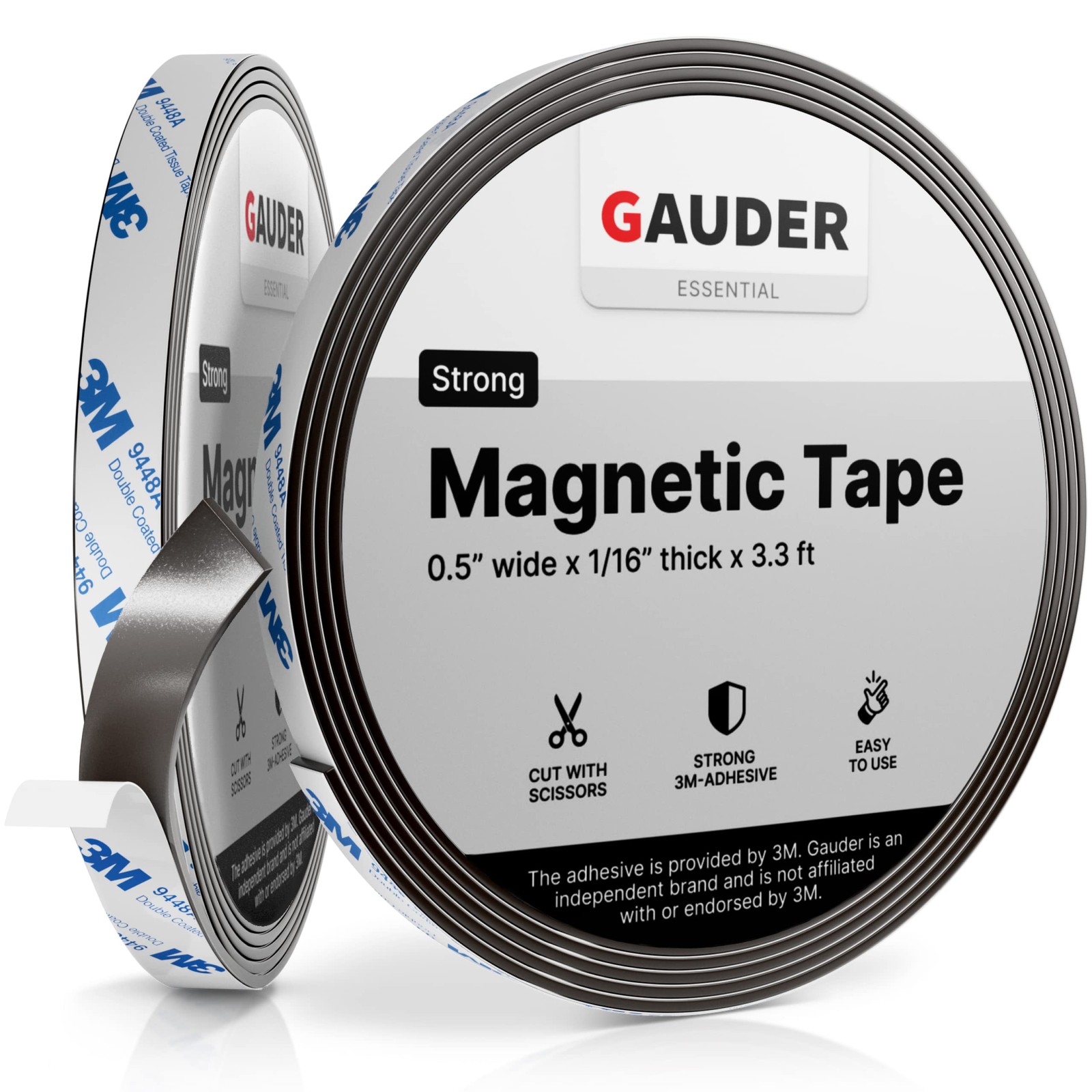 Strong Magnetic Tape Adhesive (3.3 Feet Long x 0.5 Inch Wide) | Magnetic Stri…