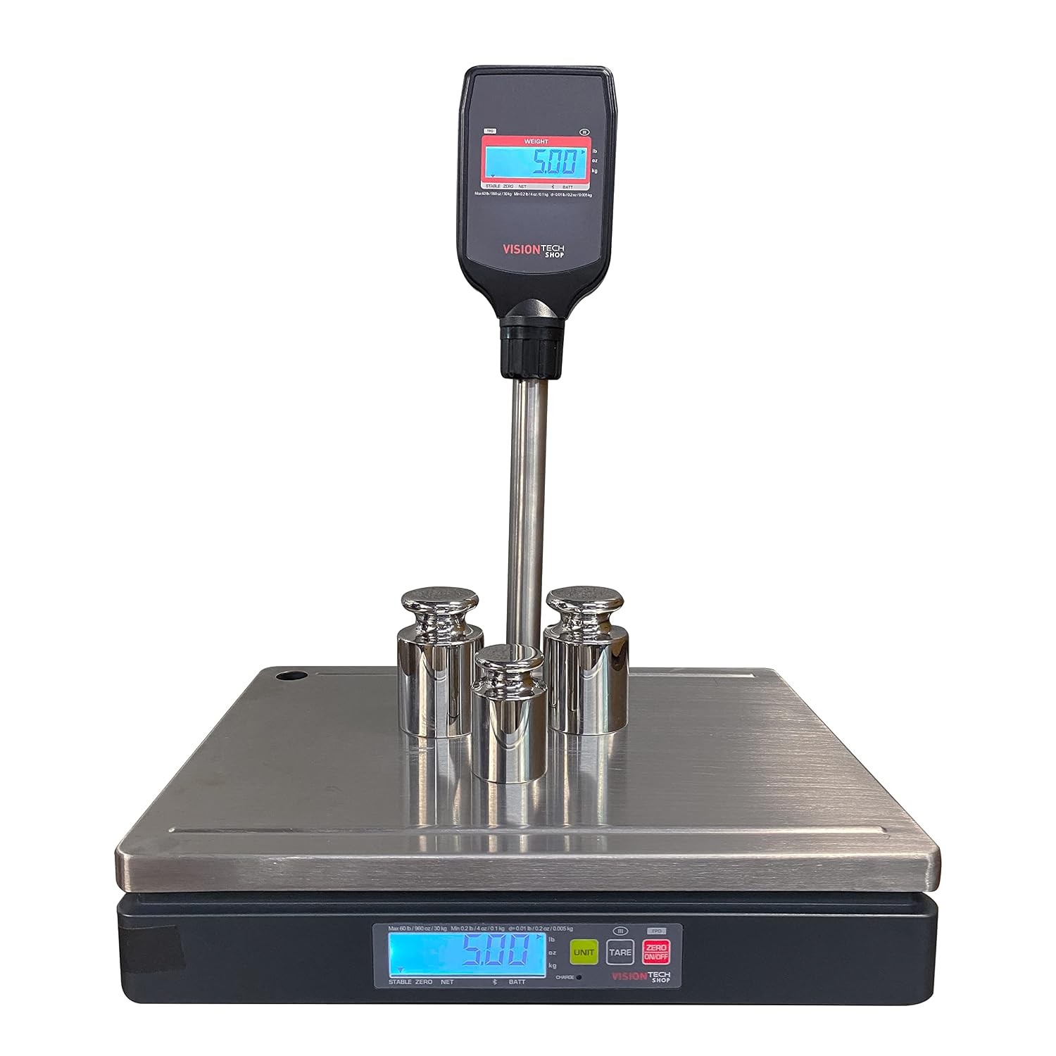 VisionTechShop TPD-60LB POS Portion Scale Lb/Oz/Kg 60lb 0.01lb NTEP