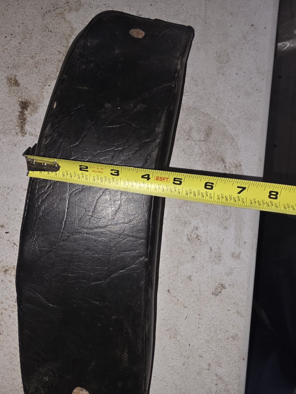 Black And White Tractor Seat Back Rest Curved 4″x16″