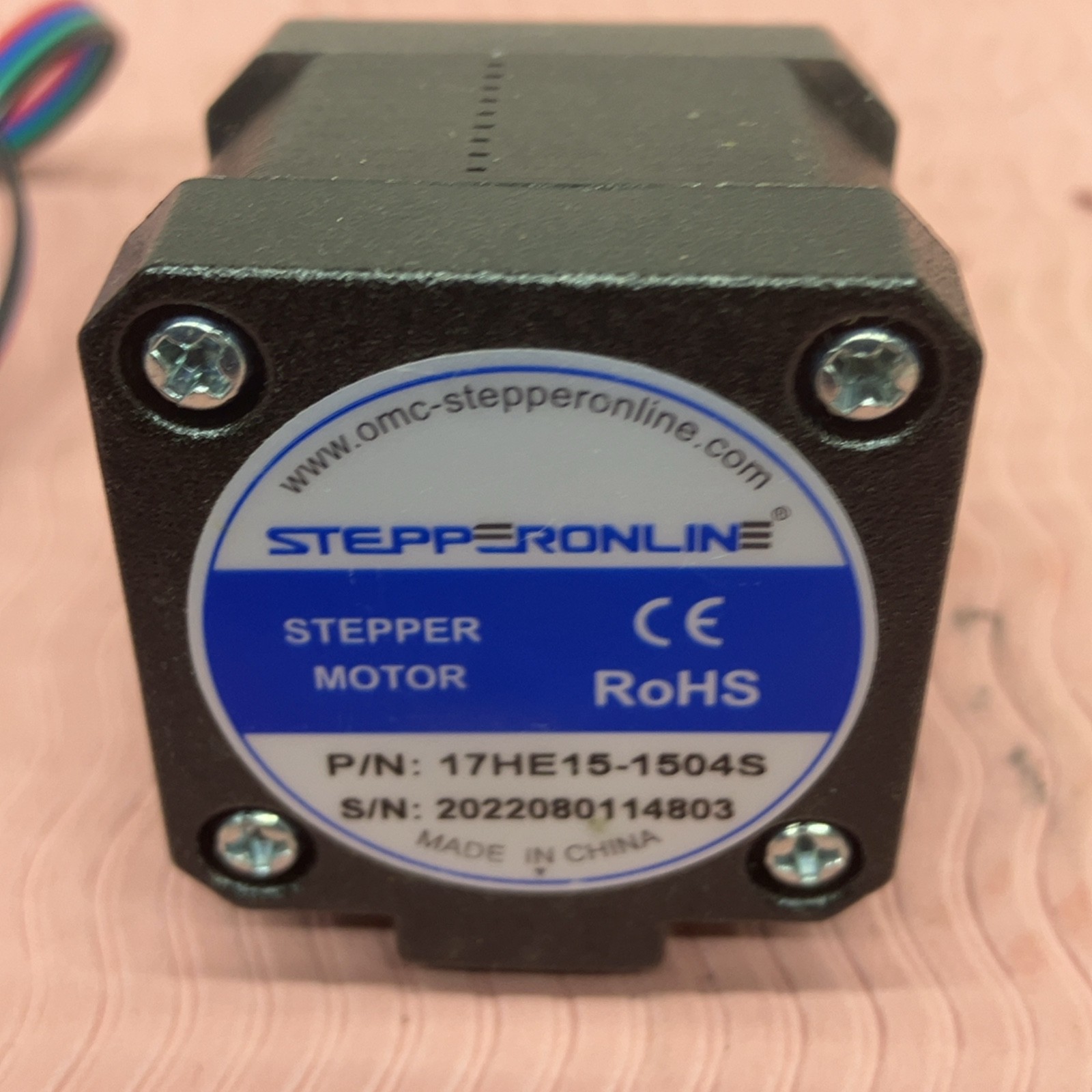 STEPPERONLINE NEMA 17 Stepper Motor 17HE15-1504S 4-Lead with Cable