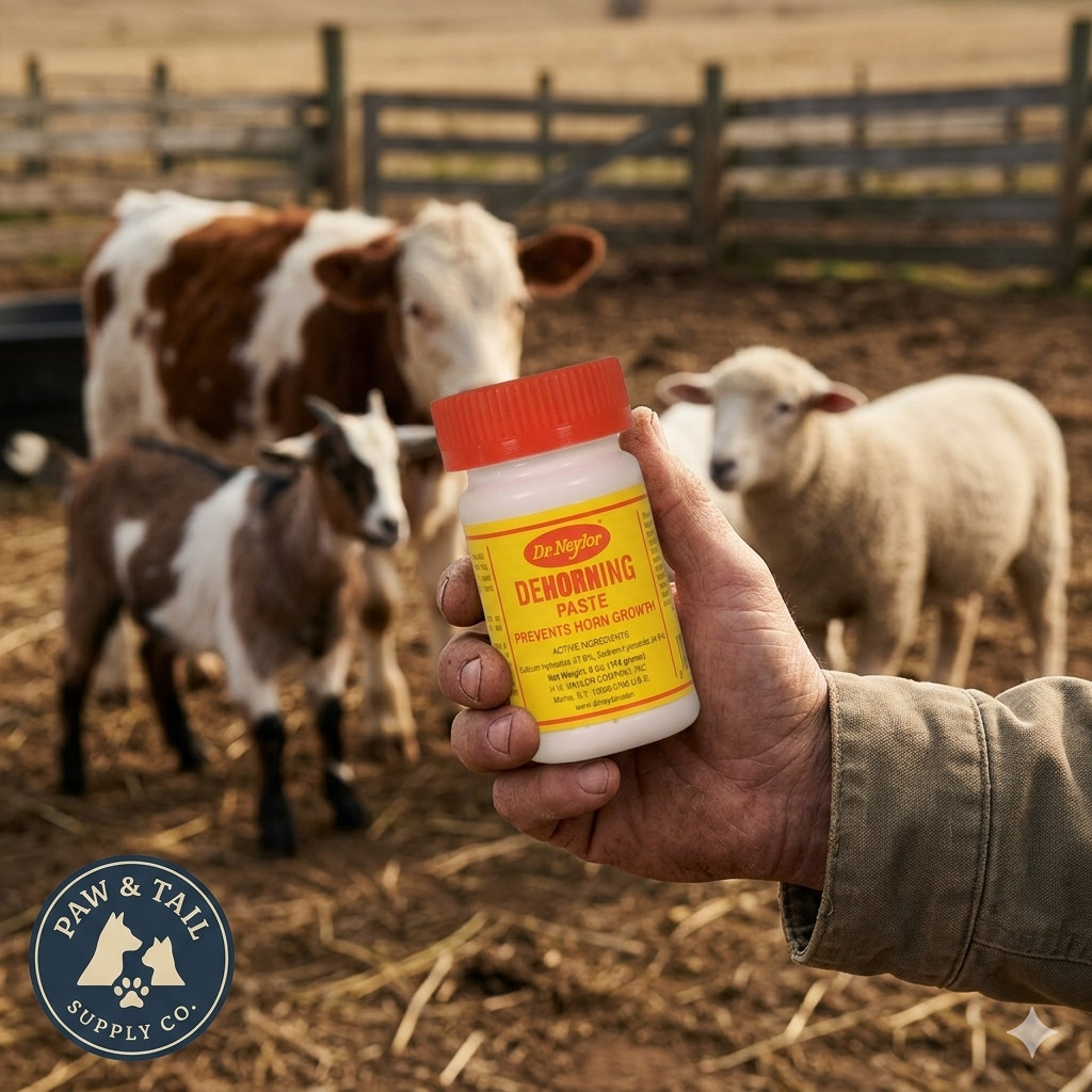 Dr. Naylor Dehorning Paste Prevents Horns Growth Cattle Goat Sheep 4 oz. 2-Pack