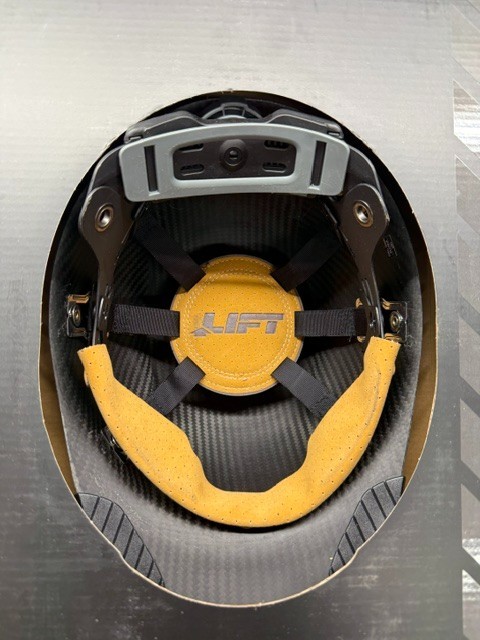 LIFT SAFETY-CAP STYLE-CARBON FIBER-50/50 HI-VIZ YELLOW & BLACK-ANSI CLASS C