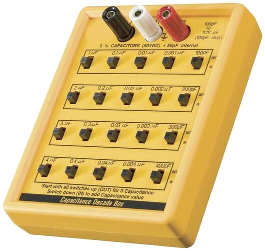 Capacitance Decade Box, Five Decades, 100 pF to 11uF (100 pF per step)