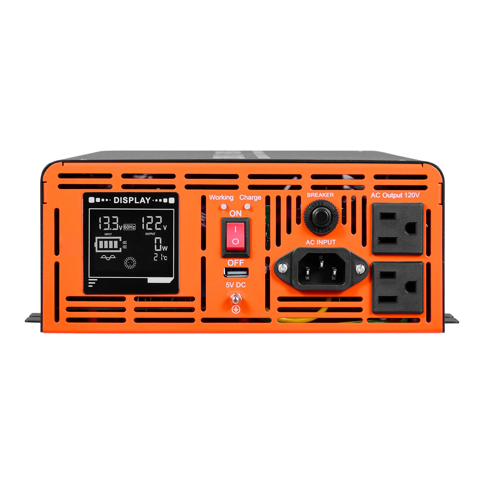 VEVOR 2500W Sump Pump Battery Backup System LCD Pure Sine Wave Power Inverter