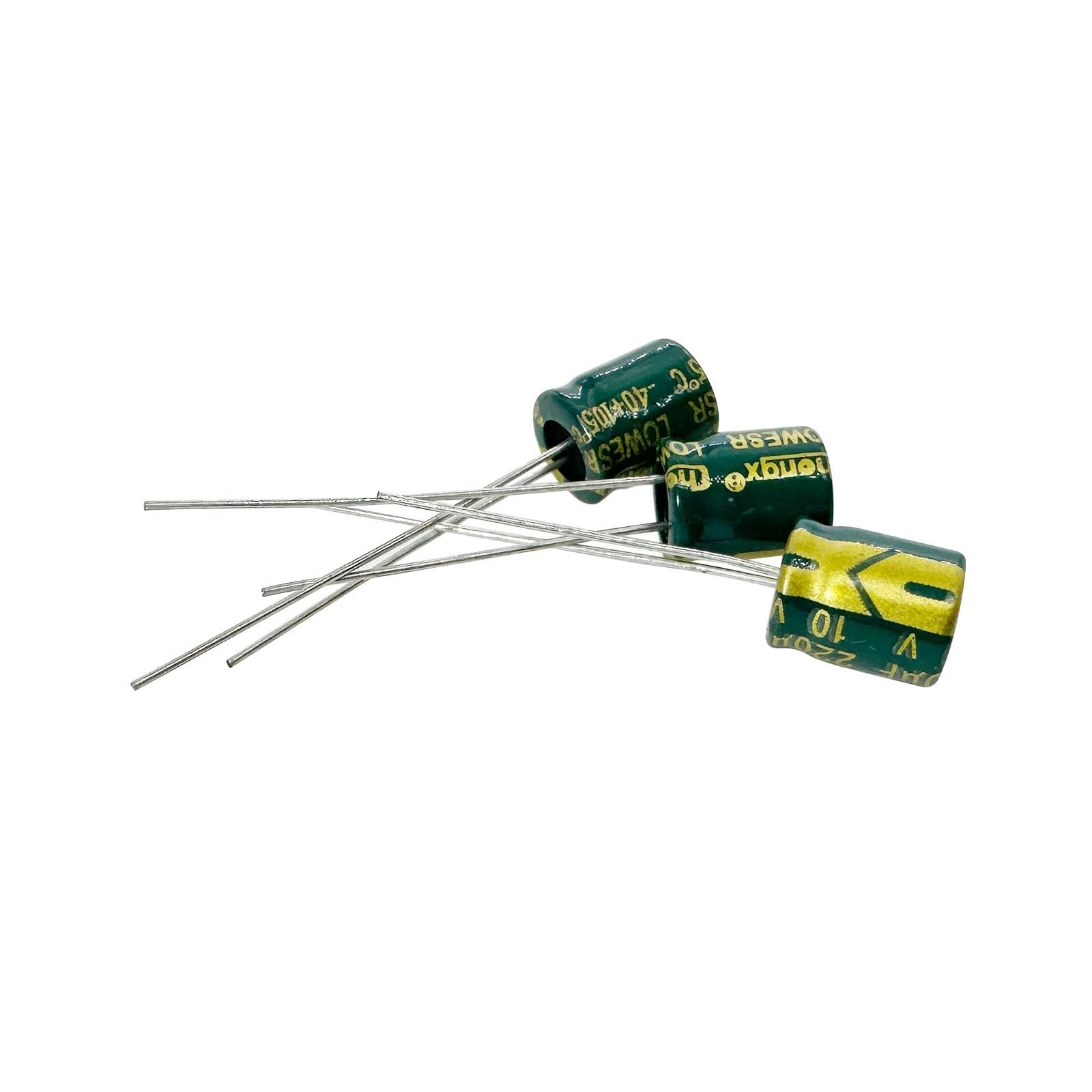 20Pcs 10V 220UF Capacitor 6x7MM(0.24×0.28in) High Frequency Aluminum Electrol…