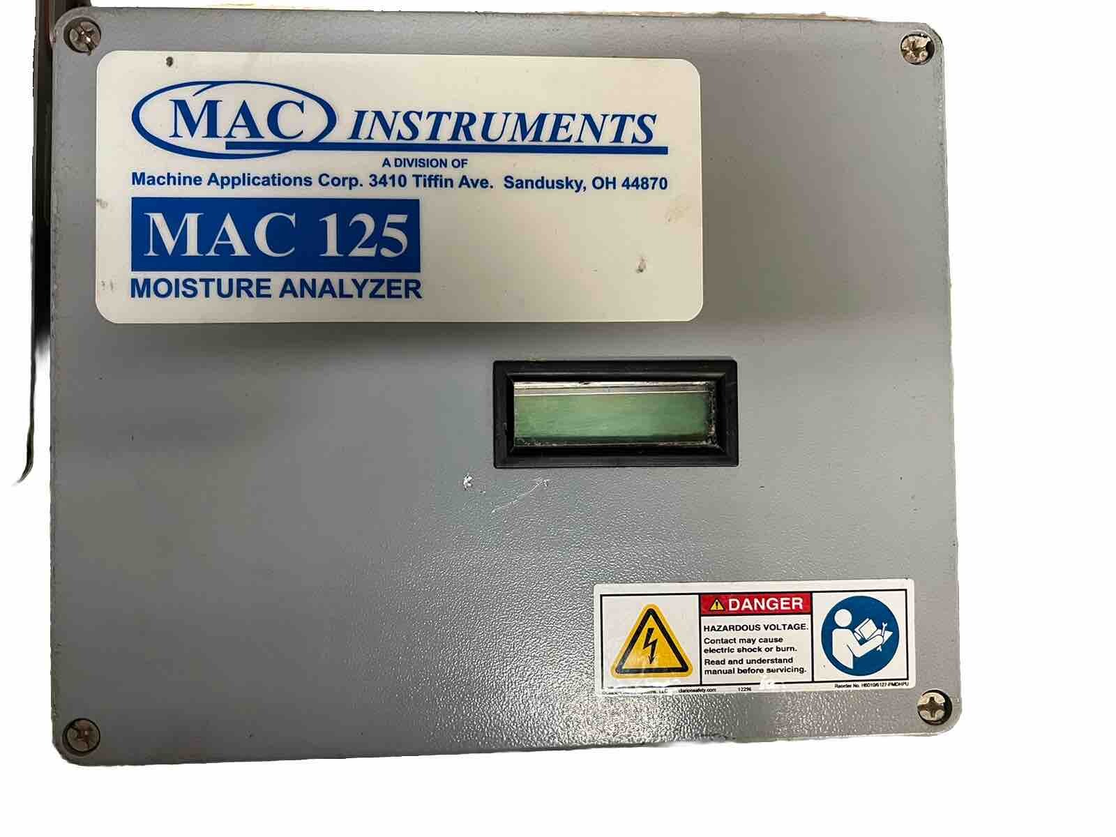 MAC Instruments MAC 125 & MAC 120B Moisture Analyzer UNTESTED