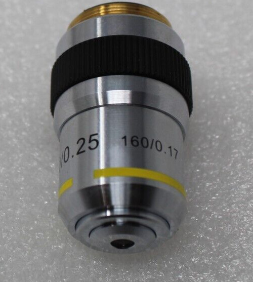 NEW AMSCOPE FLUOR 10 0.25 160/0.17 Microscope Objective Lens