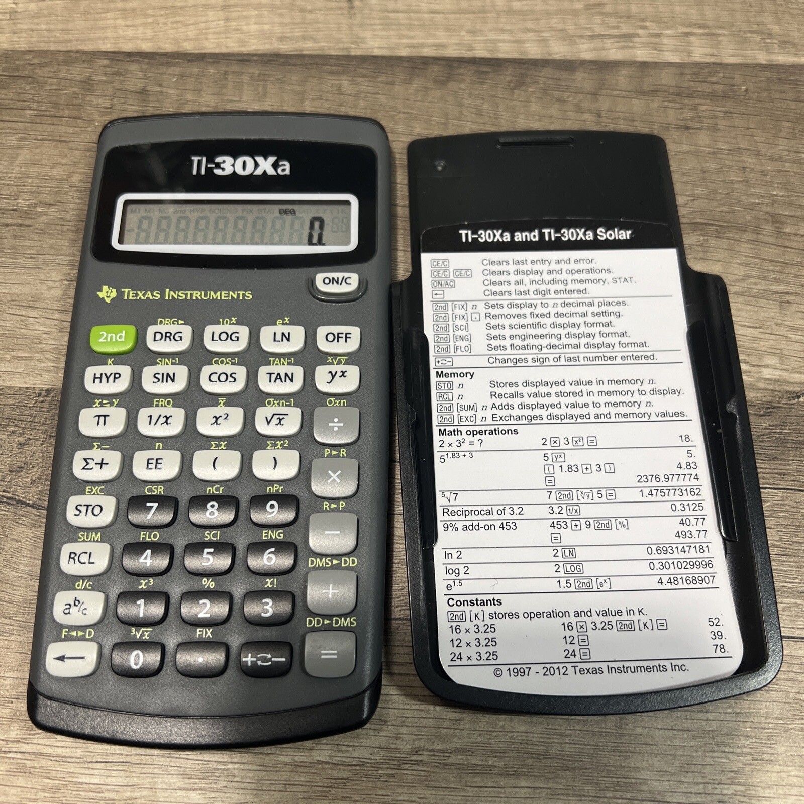 Texas Instruments TI-30XA Scientific Calculator Handheld Financial Tested