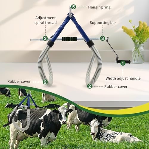 Cow Hip Lift 4410LB Adjustable Cattle Hip Lift Clamp Livestock Lifting Assist