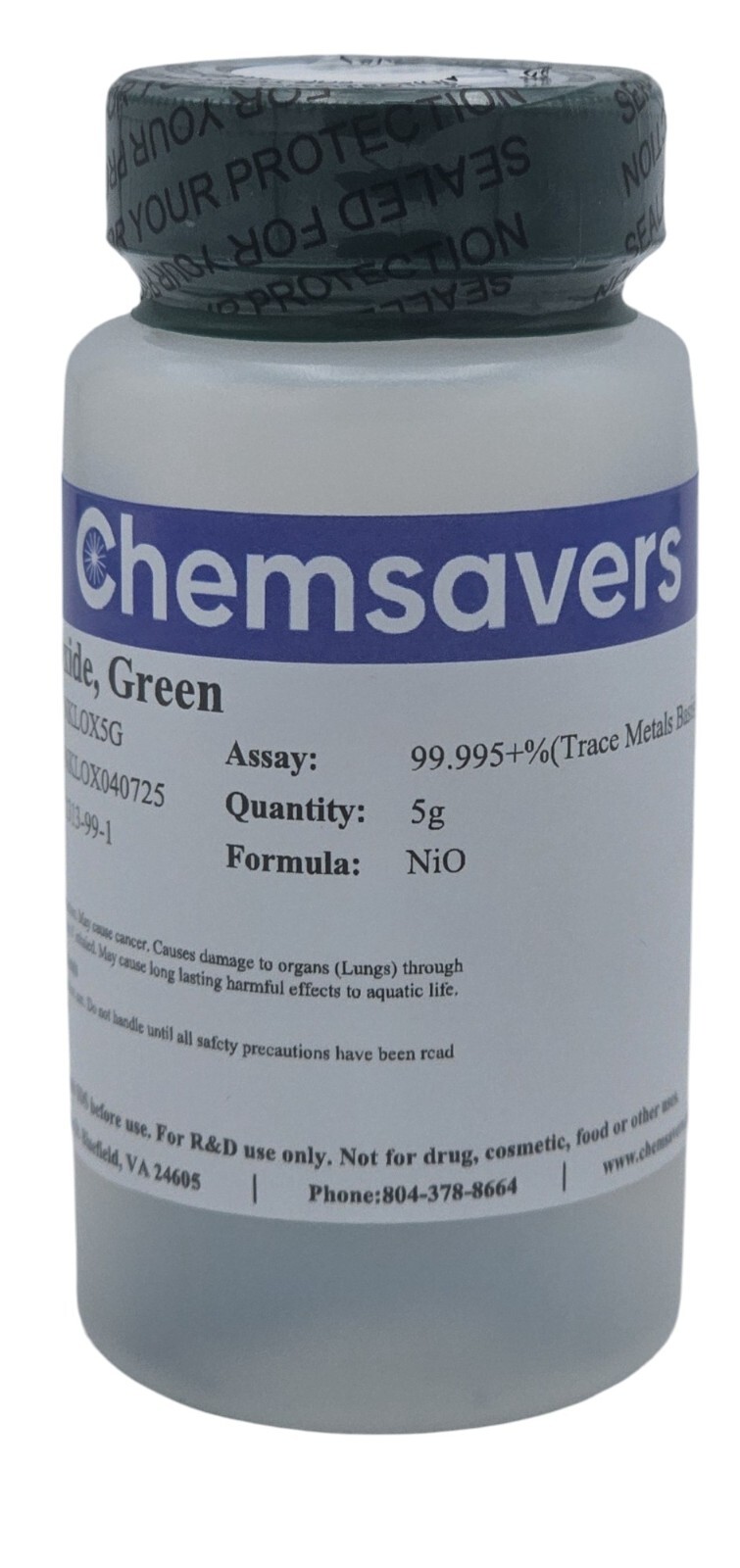 Nickel Oxide, Green, 99.995% (Trace Metals Basis), 5g