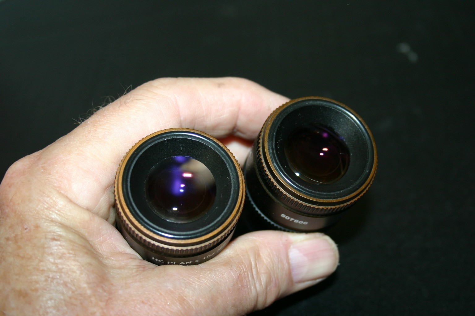 Pair Leica 507806 HC Plan 10X/22 HiPt M Eyepieces for Stereozoom Microscope Exc