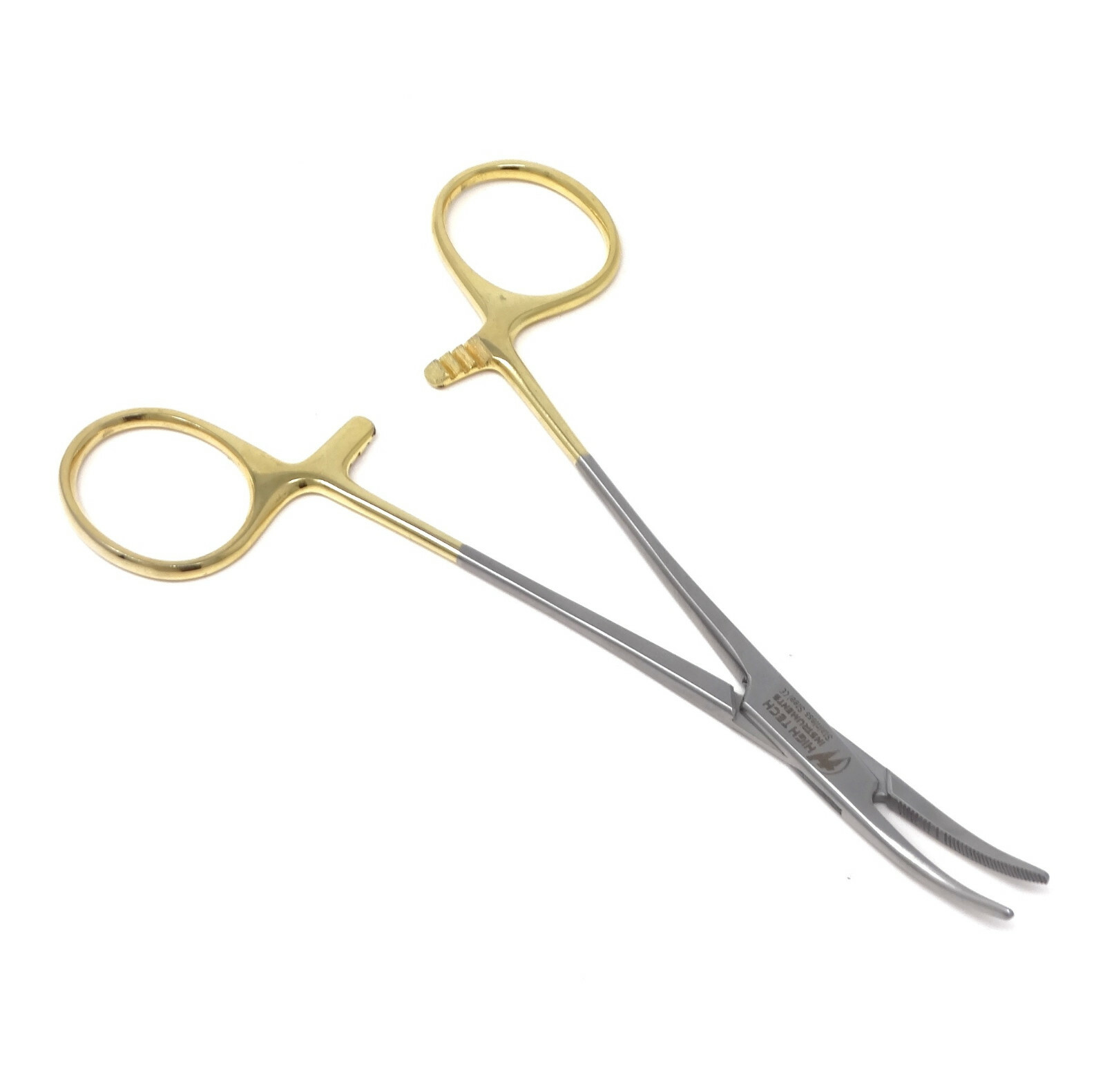 Surgical Mosquito Forceps 5″ Hemostat Curved Dental Instruments Gold Handle