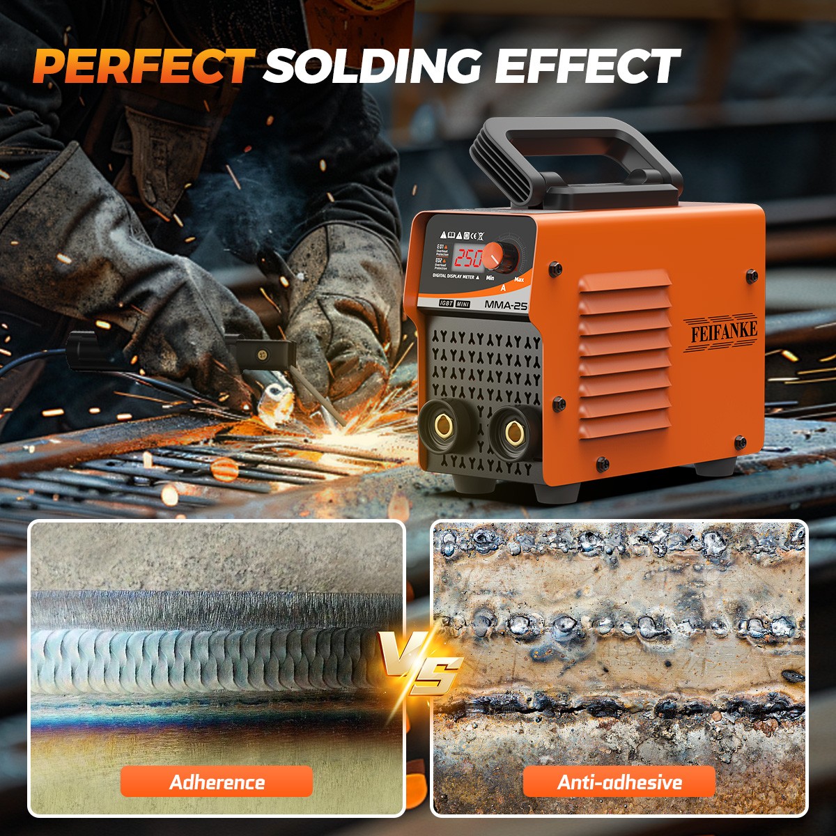 250A MINI Stick Welder 110V Lift TIG/MMA Welding Machine Hot Start for Beginner